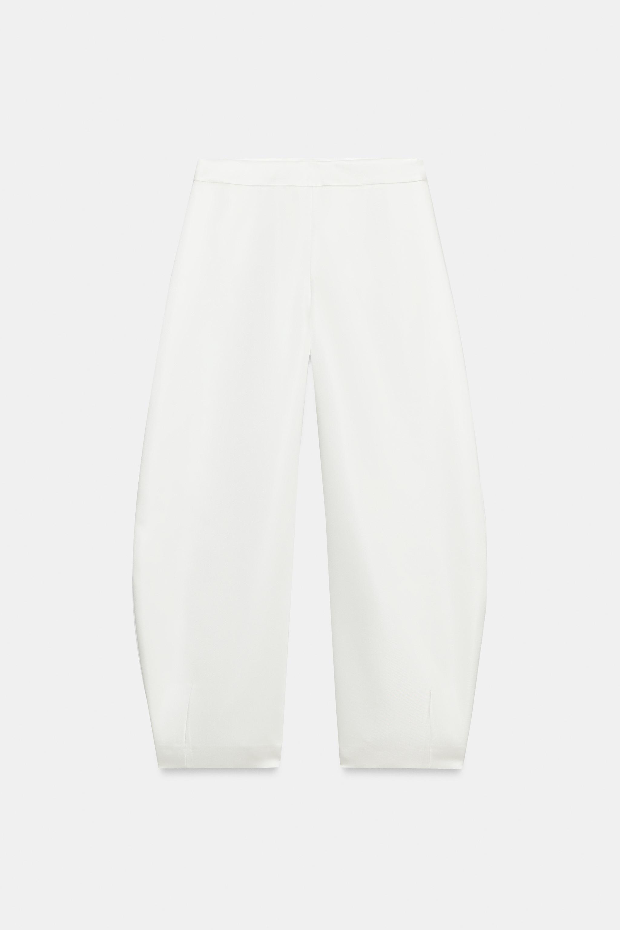 SATIN BARREL PANTS